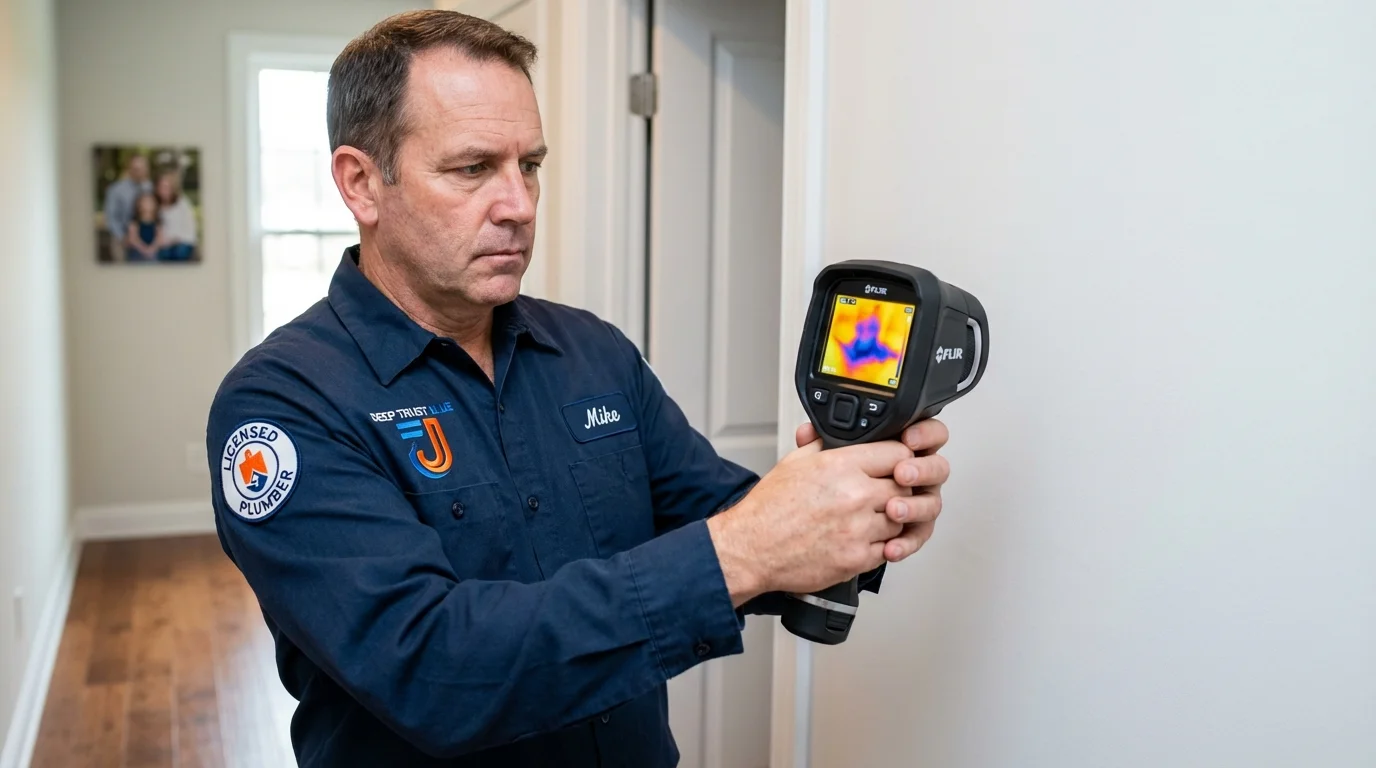Thermal imaging leak detection by Johns Plumbing LLC in Fargo